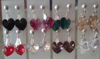 Pendientes de Swarovski engarzados en Plata