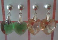 Pendientes de Swarovski engarzados en Plata