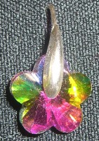 Flores de Swarovski engarzadas en Plata